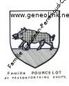 Blason de la Famille Pourcelot homologué en 1701 Blason de la Famille Pourcelot homologué en 1701